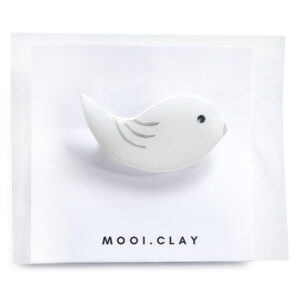 БРОШ ПТИЦА БЕЛА